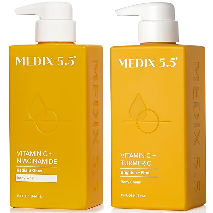 Medix 5.5 Gel Douche + Lait de corps vitamine C Routine pour l’éclat de du teint