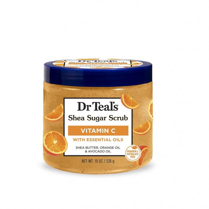 Dr Teal’s Gommage au sucre de karité aux agrumes, à la vitamine C et aux huiles essentielles