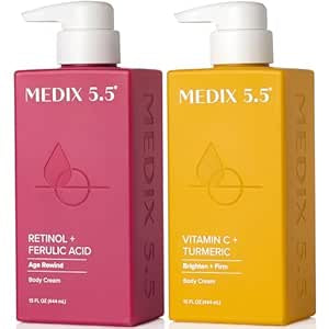 Medix 5.5 Lait de Corps Retinol + Lait de corps vitamine C Routine anti-taches et vergetures