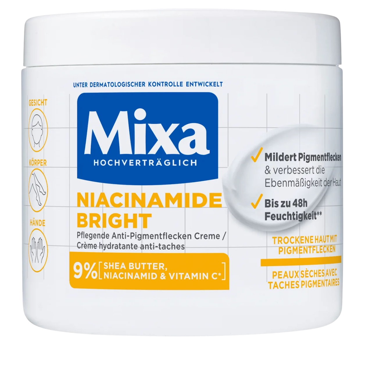 Mixa Crème Niacinamide Correction Éclat Corps