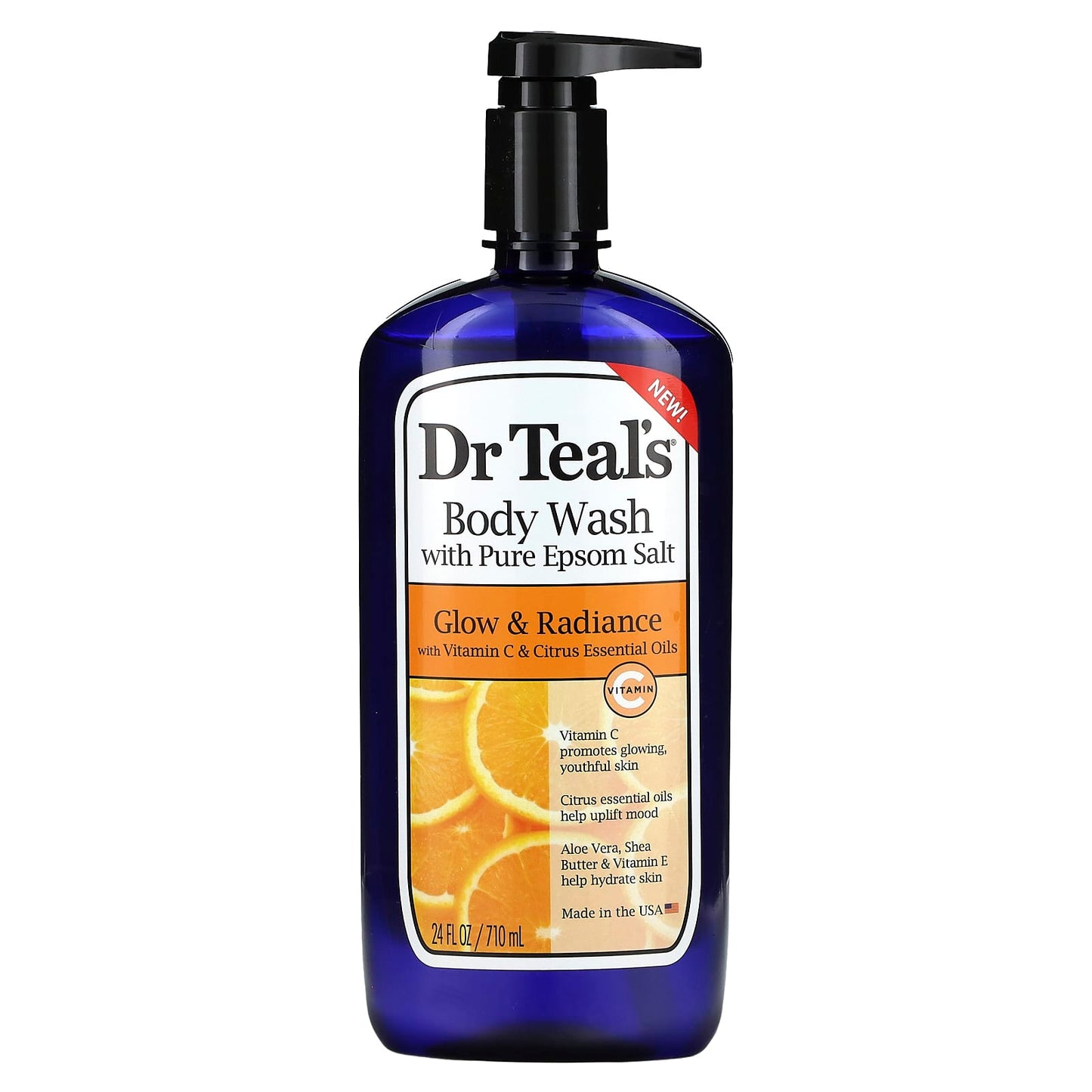 Dr Teal’s Gel douche Glow & Radiance avec vitamine C et huiles essentielles
