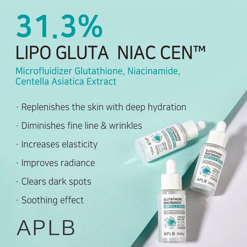 APLB Glutathione + Niacinamide Ampoule Sérum visage 30ML