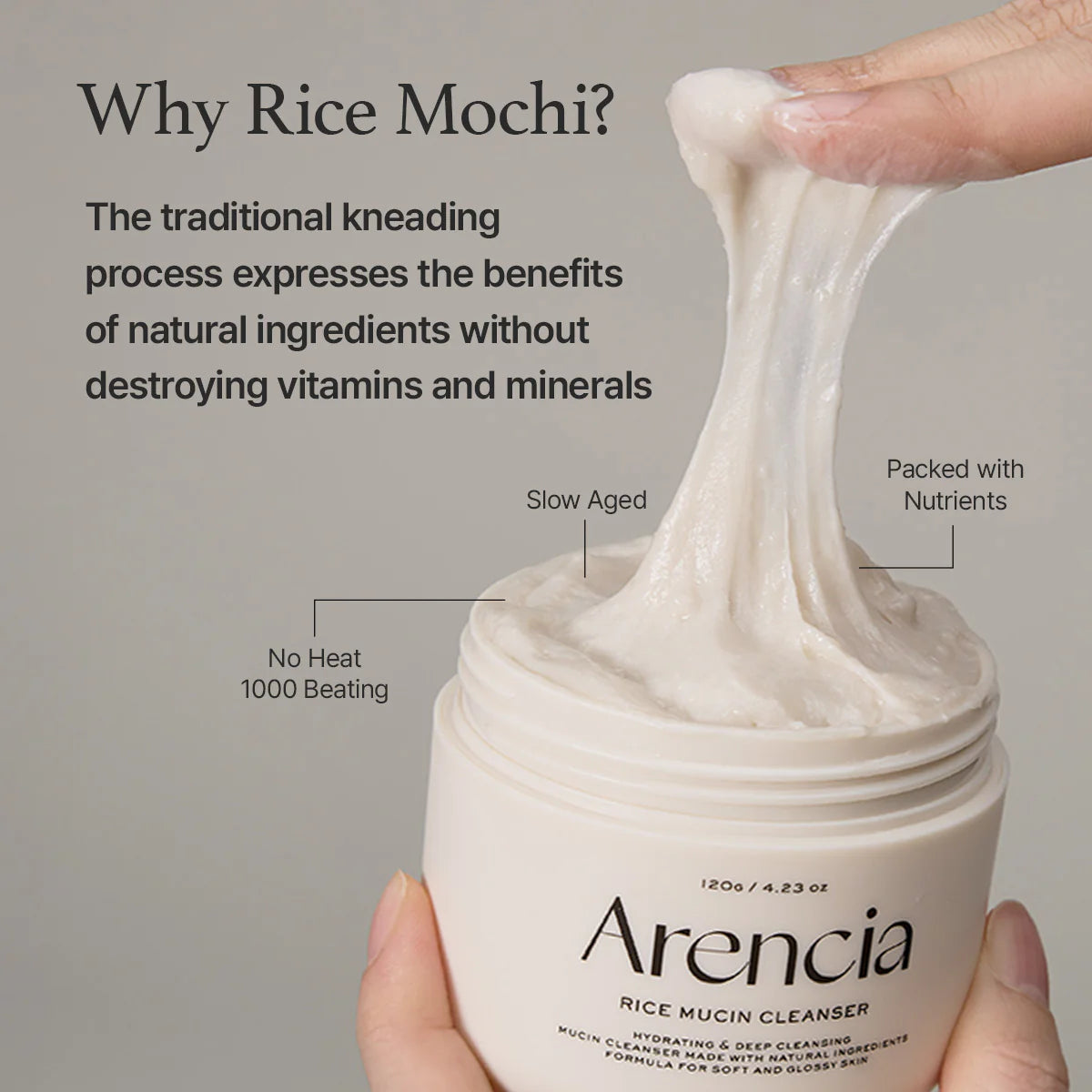 Arencia Rice Mucin Nettoyant Nettoyant visage