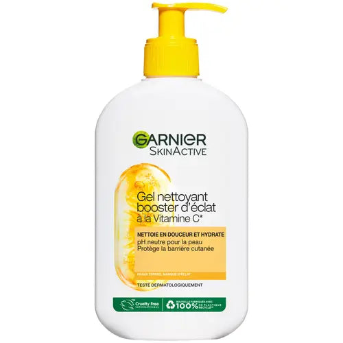 Garnier PURE ACTIVE
Gel Nettoyant Booster d’éclat à la Vitamine C