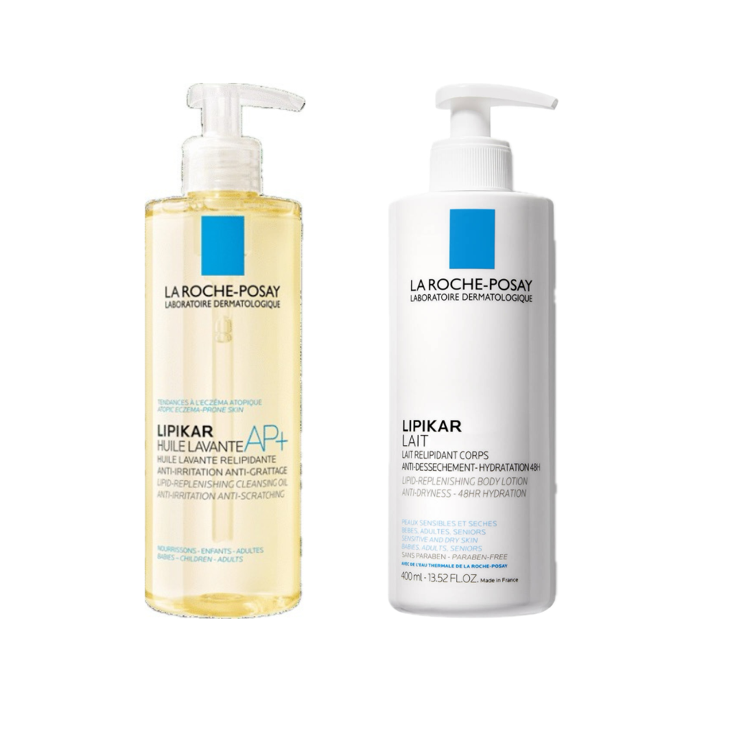 La Roche-Posey Routine Lipikar Huile Lavante + lait de corps