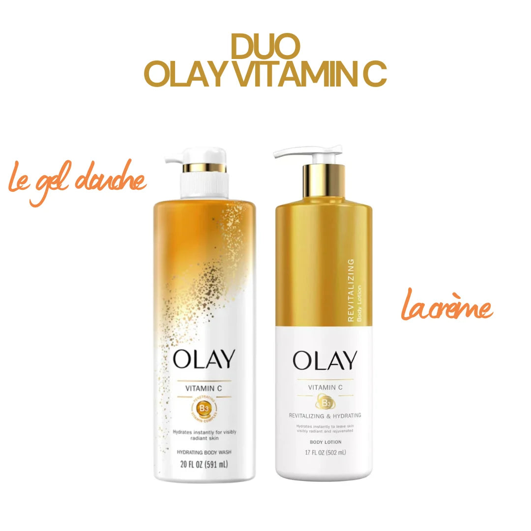 OLAY Duo Lait de corps & Gel douche anti-tache et clarifiant