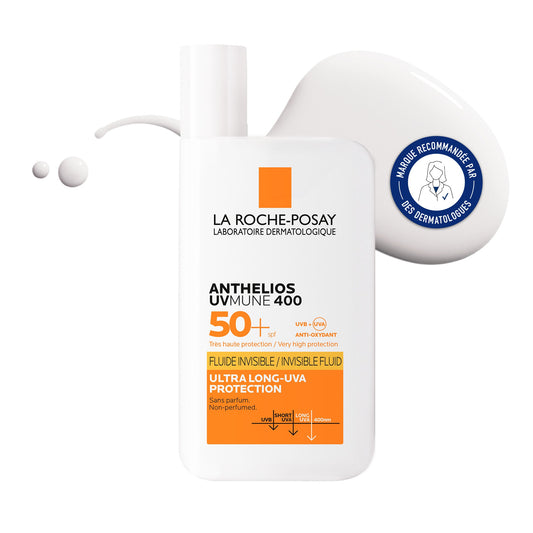LA ROCHE-POSAY Anthelios Uvmune 400 Fluide Invisible SPF50+ crème solaire Sans Parfum 50ml