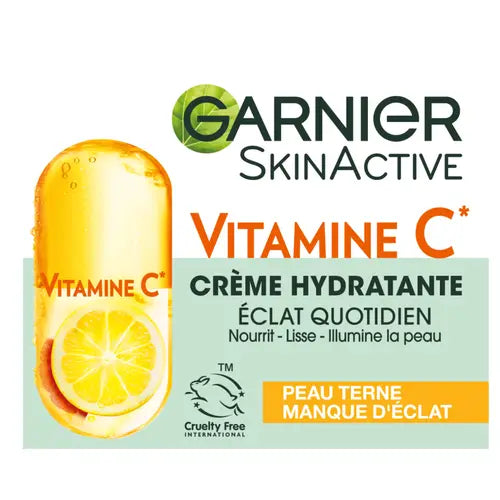 Garnier Crème hydratante certifiée Bio Vitamine C éclat visage quotidien