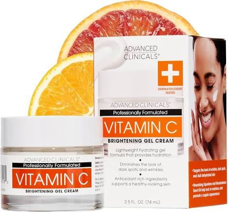 Advanced clinicals gél-crème éclaircissante à la vitamine C pour le visage