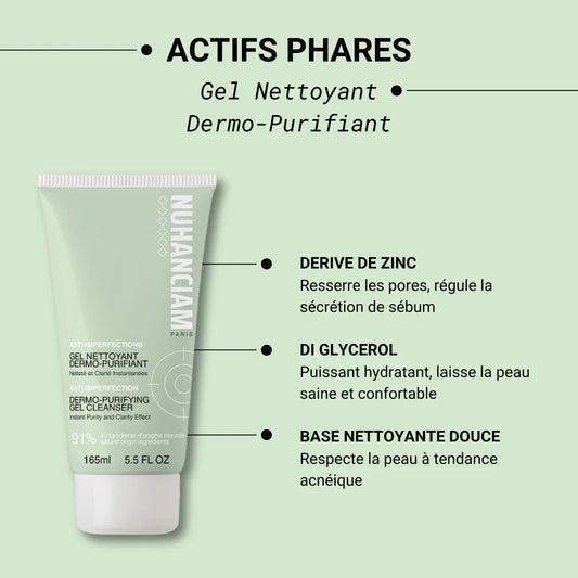 Nuhanciam Gel Nettoyant Dermo-Purifiant Visage 150ML