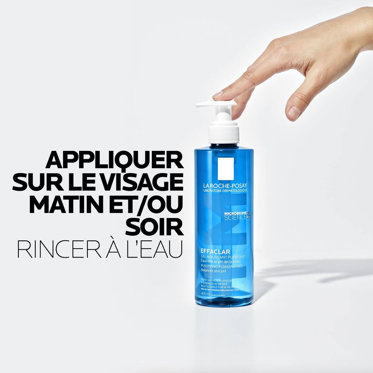 LA ROCHE-POSAY Effaclar Gel Moussant Purifiant Nettoyant Peau Grasse 400ML