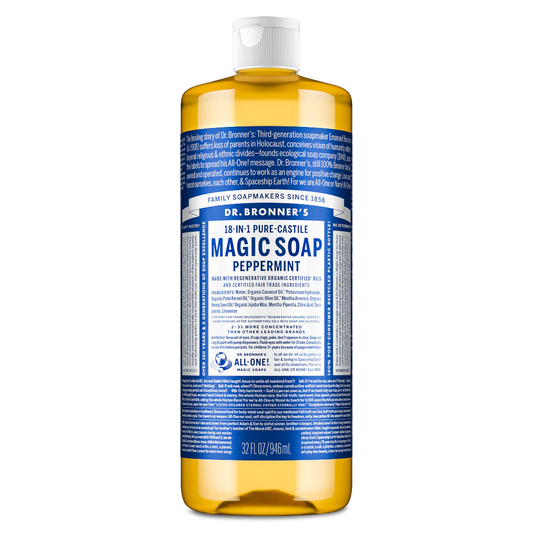 DR BRONNER’S Pepermint
PURE-CASTILE MAGIC SOAP 946ML