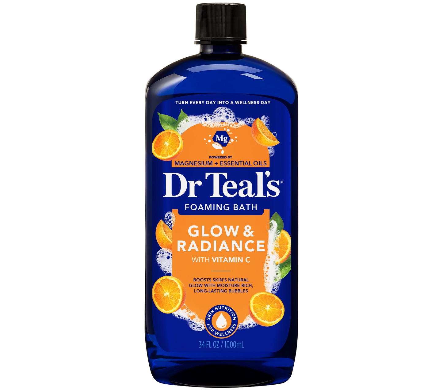 Dr Teal’s Gel douche Glow & Radiance avec vitamine C et huiles essentielles 1000ML