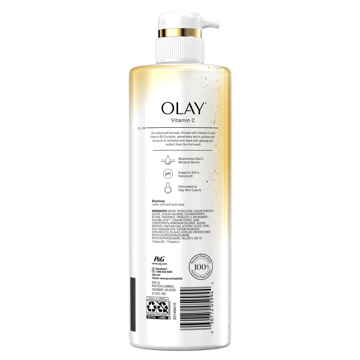Olay Gel douche clarifiant à la vitamine B3 + vitamine C